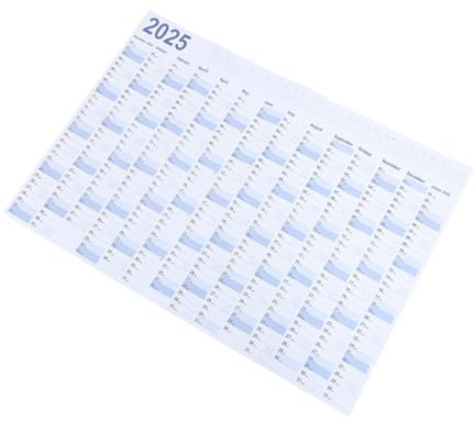 GRADENEVE Wandkalender Blau Jahresplaner Wandplaner Kreativer Langlebiger Wandschirm Kalender Für Büro Schule Zuhause Platzsparend Und Praktisch Zur Jahresübersicht Und Terminplanung