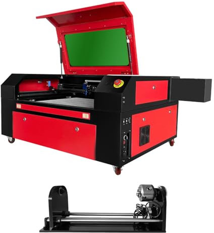 Furvveerr 80W Laser Graviermaschine CO2 700x500mm Lasergraviermaschine CO2 Laser Engraving Maschine Laser Hochpräzise Lasergravur Maschine Kompatibel mit Lightburn/RDworks Software,Mit Drehachse