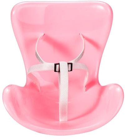 BOXOB Autositz für Labubu Puppen, Rosa Sicherheitssitz aus Kunststoff Dekoratives Süßes Sofa zum Präsentieren von Plüschpuppen Spielzeugornamenten Zubehör für den Autoinnenraum Lüftungsclip