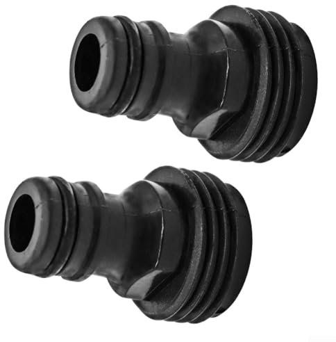 Honseadek Confezione da 2 connettori rapidi per tubo da giardino, adattatore filettato per rubinetto da 3/4, raccordi per tubi dell'acqua in plastica, attrezzatura per irrigazione esterna