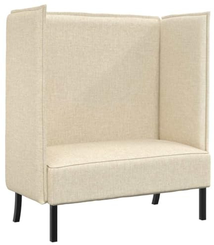 vidaXL Hoher Rücken Sofa 101cm Creme Stoff | Bietet dir super Komfort und Unterstützung, Das schlanke Design passt in jedes Zimmer, Perfekt für kleine Räume,