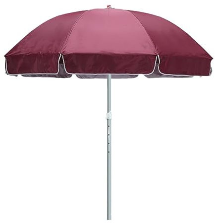 GSKFXJ Ombrellone Da Tavolino Per Mercato, 240cm Ombrellone Da Spiaggia Altezza Regolabile, Parasole Da Giardino Per Balcone,Piscina,Terrazza(Red)
