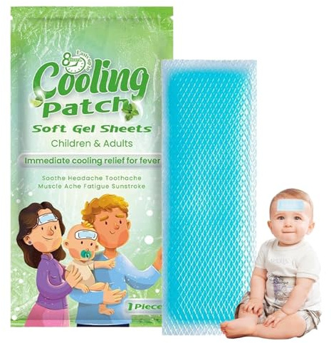 10 Stück Kühlpflaster, Sofort Kältekompresse, Kühlakku Gel, Gel-Kühlpads für Stirn, Stirn Pads zur Sofortigen Linderung für Schule Zuhause Wandern Camping Arbeit Sport Outdoor