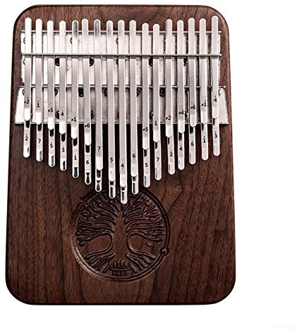 Elegante kalimba de 34 teclas en madera de nogal negro completo con bolsa y herramientas de música para actuaciones (llave B)