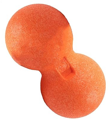 HEALEEP Palla da Massaggio Doppia Arachide per Tessuti Profondi, Rullo Massaggiante Muscolare Arancione, Strumento per Alleviare Tensioni Collo, Spalle e Fascite Plantare, Adatta per Yoga