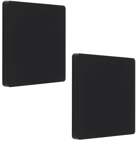 UFURMATE Placa de pared ciega, 2 piezas de 10 x 10 cm, placa de plástico sin tornillos para agujero de pared, 1 gang, cubierta ciega para toma de corriente, cubiertas eléctricas para tomas o