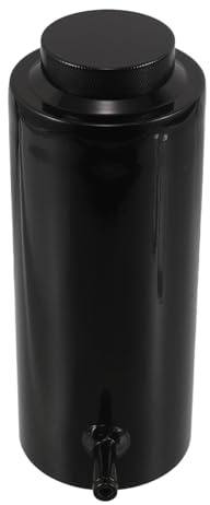Healvian Vase d'Expansion de Liquide de Refroidissement en Aluminium 800 Ml Réservoir Noir Résistant Haute Température et Corrosion Compatible Voiture Système de Refroidissement