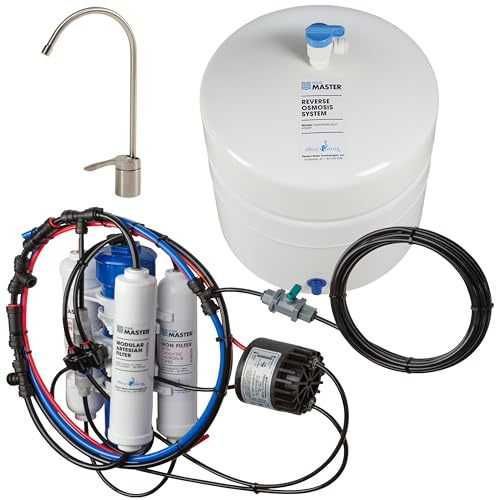 Home Master TMHP-L HydroPerfection RO System, 9-stages, 99% rejection DOW membrane, Patented 2-pass Remineralization, 4.5sec Fill Rate, 1:1 Waste Ratio, UV 99.9% EPA 97952AZ1, Lux Faucet, Fridge Ki