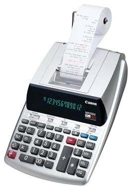 Canon Office Products 2202C001 Canon MP25DV-3 Desktop Printing Calculator with Currency Conversion, Clock & Calendar