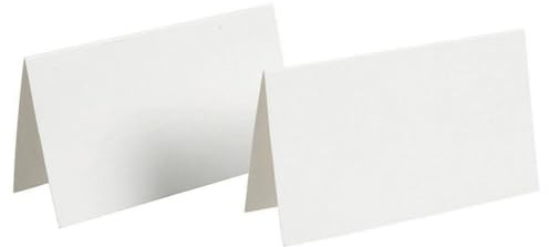 Best Paper Greetings 100 Pack Table Place Cards for Table Setting, Blank Name Note for Wedding, Baby Shower, Events, Reserved Seating, White Seating Cards for Banquets (3.5 x 2 in)