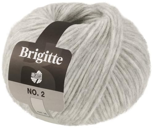 LANA GROSSA Brigitte Nr.2 | Edle Netzgarnstruktur aus Alpaka und Baumwolle | Handstrickgarn aus 47% Alpaka, 45% Baumwolle & 8% Schurwolle | 50g Wolle zum Stricken & Häkeln | 140m Garn FB 13