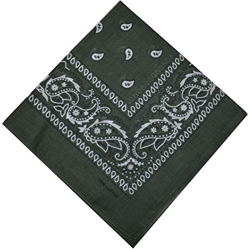 Bandana, halsduk, biker, 1-pack, 3-pack, 6-pack, 12-pack, Nikki-halsduk, Paisley-huvudduk, 100 % bomull, 24 färger