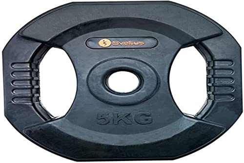 Sveltus Pump-Scheibe mit Griffen, 5 kg, Unisex, Erwachsene, Schwarz, Einheitsgröße