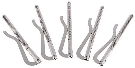 F Fityle 5pcs Geldscheinklammer Geldclip mit Feder aus aus aus, Silber
