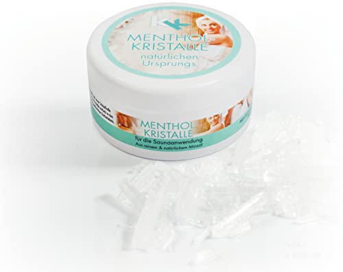 Mentholkristalle | Sauna Kristalle | Natürlichen Ursprungs | 50 g Dose