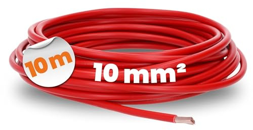 Lapp 4520045 H07V-K 10 mm² Rouge I Câble de câblage I Câble flexible I Fil simple en PVC I Toron 10 mm² I Câblage