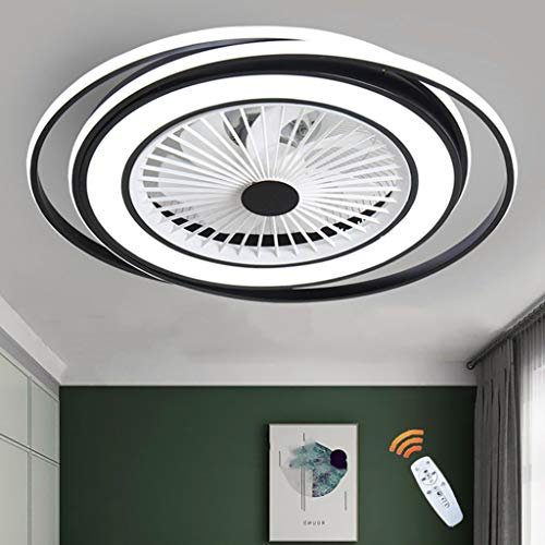 LED Deckenventilator Mit Beleuchtung Dimmbare Deckenleuchte Fernbedienung Einstellbar 3 Windgeschwindigkeit Unsichtbar Leise Deckenlampe Wohnzimmer Schlafzimmer Kinderzimmer Beleuchtung Kronleuchter,B