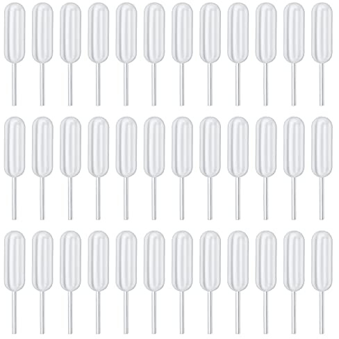 120 Pcs 4ML Plastic Transfer Pipettes Droppers, Dessert Squeeze Liquid Pipettes, Transparent Measuring Dropping Pipettes for Cupcakes Essential Oils Perfume Mixing Acrylic Paints Lab