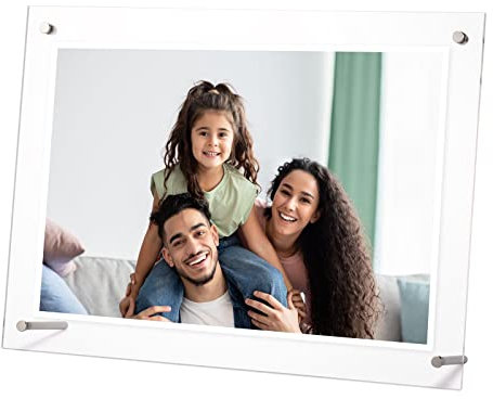 JIUAI Acrylic Photo Frame,extra large Transparent A4 picture frame,double sided photo frame,Double Sided Display Acrylic Photo Block For Paintings,Photos,Notices,Certificate,Poster