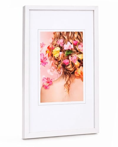 Holz Bilderrahmen Plexi Foto Rahmen Collage Wanddeko Poster S111: Farbe: Weiß | Format: 30x45