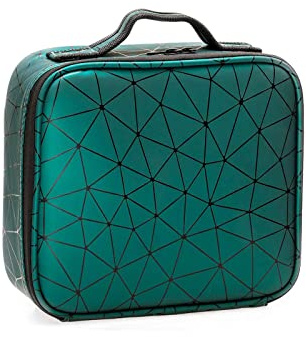 TANTOMI Kosmetiktasche Damen Portable Kosmetikkoffer Damen, Professionelle Make up Tasche Schminktasche Organizer Aufbewahrung Kosmetische Box PU-Leder