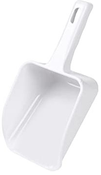1 Piece Plastic Ice Scoop Plastic Ice Shovel Plastic Hand Scoop Plastic Utility Ice Scoop Coffee Bean Scoop Candy Scooper for Bar Home Kitchen Restaurant, 9 x 3.7 x 2.36 Inch, Small, White