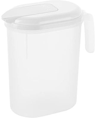 Frigo brocca con coperchio, 1.8L/2.2L Food Grade Jug, Plastics Juice Pitcher, Acqua brocca per frigorifero, Resistente al calore Pitcher, Acqua brocca per bevande fatte in casa, Tè freddo,2200ml