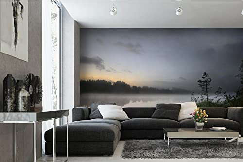 Vlies Fototapete SEE IN SCHWEDEN 375 x 250 cm (inkl. Kleister) - Vlies Tapete, Wandtapete, Wandbilder - Tapete für Wohnzimmer Schlafzimmer, Büro, Küche - Montagefertig