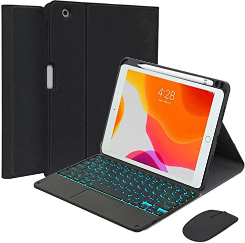 QYiiD Funda con teclado táctil para iPad Mini 6 2021 (8.3 pulgadas), teclado retroiluminado magnéticamente desmontable, funda inteligente con soporte para lápiz para iPad Mini de 6ª generación, color