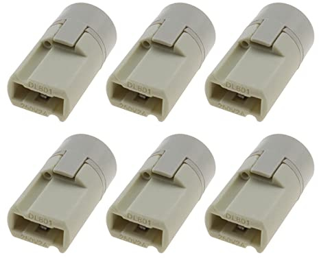 eMagTech 6 Stück G9 Lampenfassungen Schlüssellose Keramik Halogenfassung mit Rückseitiger Abdeckung für G9-Glühbirne Keramik Lampensockel Anschlusssockel Leuchtenteile
