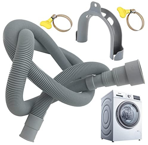Waschmaschinen-Ablaufschlauch, Ersatz für Maschinenablaufschlauch mit Klemme, Installationsschlauch, Ersatz für 20 mm, 24 mm, 30 mm, 38 mm Trimmschnittstellen Geteawily