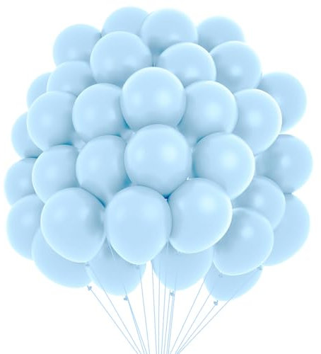 Luftballons Blau Party Deko Set - Hellblau Mini Luftballons für Geburtstag, Christmas, Girlande - Helium Ballons