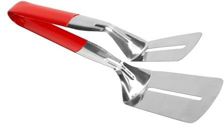 Pinze per Spatola con Manico Esteso Antiscottatura, Morsetto per Griglia Multifunzionale in Acciaio Inossidabile per Bistecche Pesce Pane Hamburger Barbecue