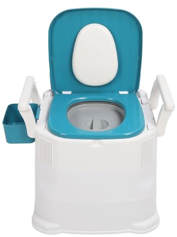 Bedside Commode, Commode Chair with Portable Potty and Arms, Garbage Bag, Potty Chair for Elderly and Disabled, Portable Toilet for Seniors, Bedroom, Camping, Hospital