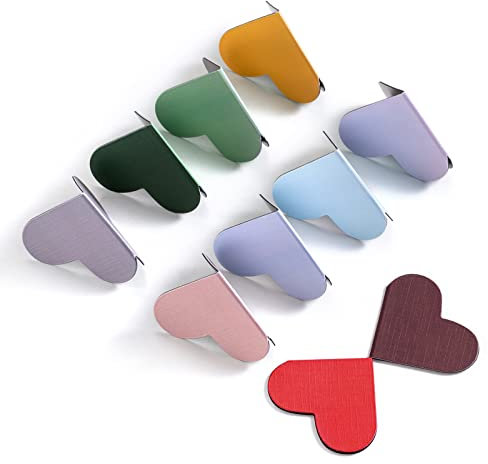 10er-Pack herzförmige süße magnetische Lesezeichen für Bücher, verschiedene magnetische Lesezeichen für Buchliebhaber, Kinder, Frauen, Männer, Lehrer, Schüler, zum Geburtstag, zu Weihnachten