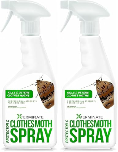 Xterminate Carpet/Clothes Moth Killer Spray Treatment (Pack of 2)