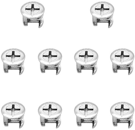 GXGM 10 pièces ton argent de diamètre tête en métal connecter came armoire meubles connecteur raccords à came connecteur commun écrou came serrure connecteurs électriques