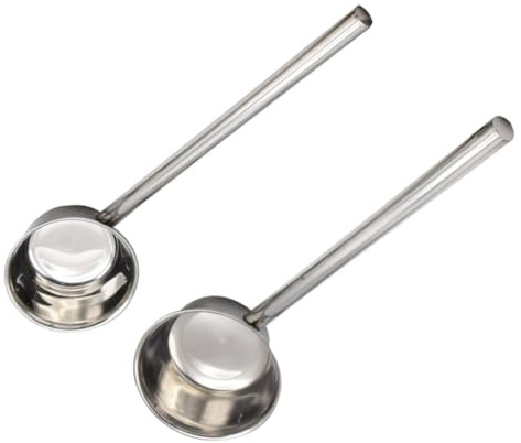 Cabilock 2piezas Cucharón De Multiusos Pala Para Agua Cucharón Para Espesar Sopa Acero Inoxidable Mango Grueso