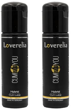 Loverelia Cum4You 2x100ml – künstliches Sperma-Gleitgel,Gleitmittel auf Wasser und Silikonbasis für Mann & Frau,Realistische Sinnlichkeit,Must-have für sinnliche Stunden,Made in Germany