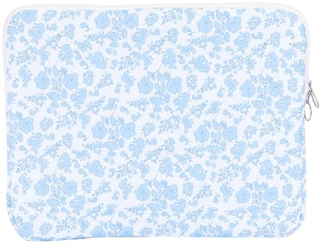 TIAASTAP Blumenmuster MacBook Hülle, Quilted Laptoptasche für MacBook Air/Pro, MacBook Zubehör mit Weichem Innenfutter Laptop Sleeve Notebook Tasche 13 Zoll