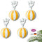 homiez Tischdeckenbeschwerer Strandball – extra schwer (52g) – Tischdeckengewichte gegen Wind – 4er Set - mit Metall-Kern – Tischdeckenhalter für Garten, Balkon, Camping, Outdoor (Gelb)