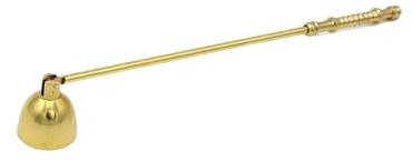 LivuX Zeitloser Kerzenlöscher – Messing gold, Länge 28 cm – Elegantes und praktisches Accessoire zum sicheren Löschen von Kerzen 1012