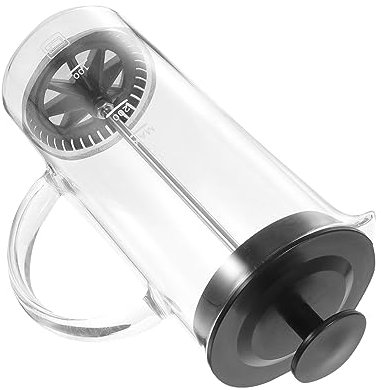 Cafetera Manual con Tapa y Escala para espumar Leche, Preparar Capuchino, Latte y café.