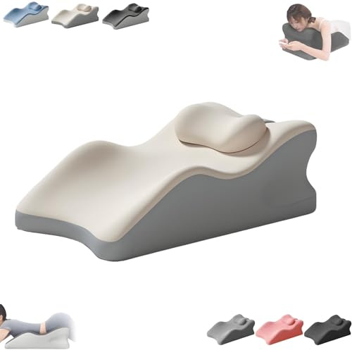 Relax Cush Pillow, 2025 New Relaxcush Ergonomic Pillow, Lumbar Support Pillow for Rest, Massage, Reading, Supports Posture in Any Position(Beige)
