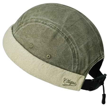 CLAPE 5 Panel Casquette sans Visière Homme Femme Coton Casquette Docker Réglable Bonnet Docker Chapeau Brimless Cap Bonnet Marin Beanie