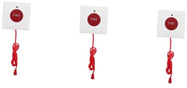 HANABASS 3 Piezas Botón de de Emergencia con Cuerda para Discapacitados Doble Alarma Fácil para Ancianos Hospitales y Residencias