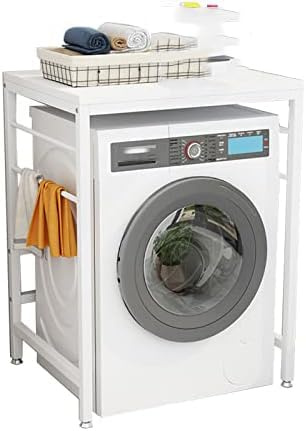Étagère autoportante pour lave-linge à chargement frontal et sèche-linge – Étagère de rangement pour salle de bain peu encombrante, idéale pour les petits espaces
