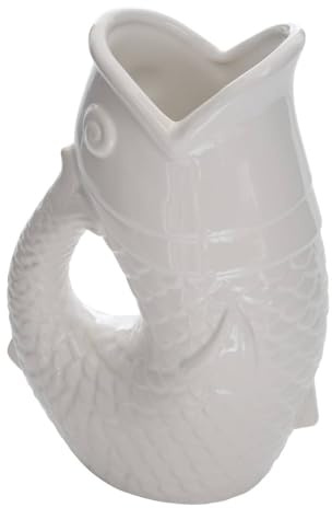 Atmosphera - Vase Ocea Poisson 16,5x11x25 cm - Blanc