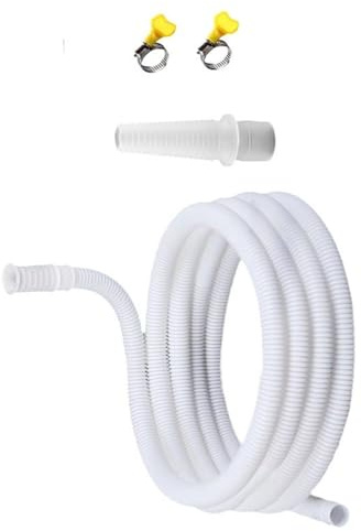 Manguera de drenaje de aire acondicionado Juego de manguera de drenaje portátil a prueba de fugas Reemplazo de tubería con abrazadera de conector Adaptador de salida de agua de aire acondicionado