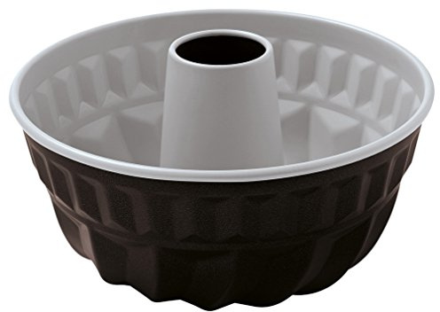 Guardini, Stampo budino con cono Ø 23 cm, Acciaio con rivestimento antiaderente, Nero e Argento, Made in Italy, Linea Silver Elegance